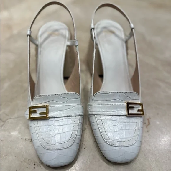 Fendi Slingback Loafer Pumps (perfect condition)